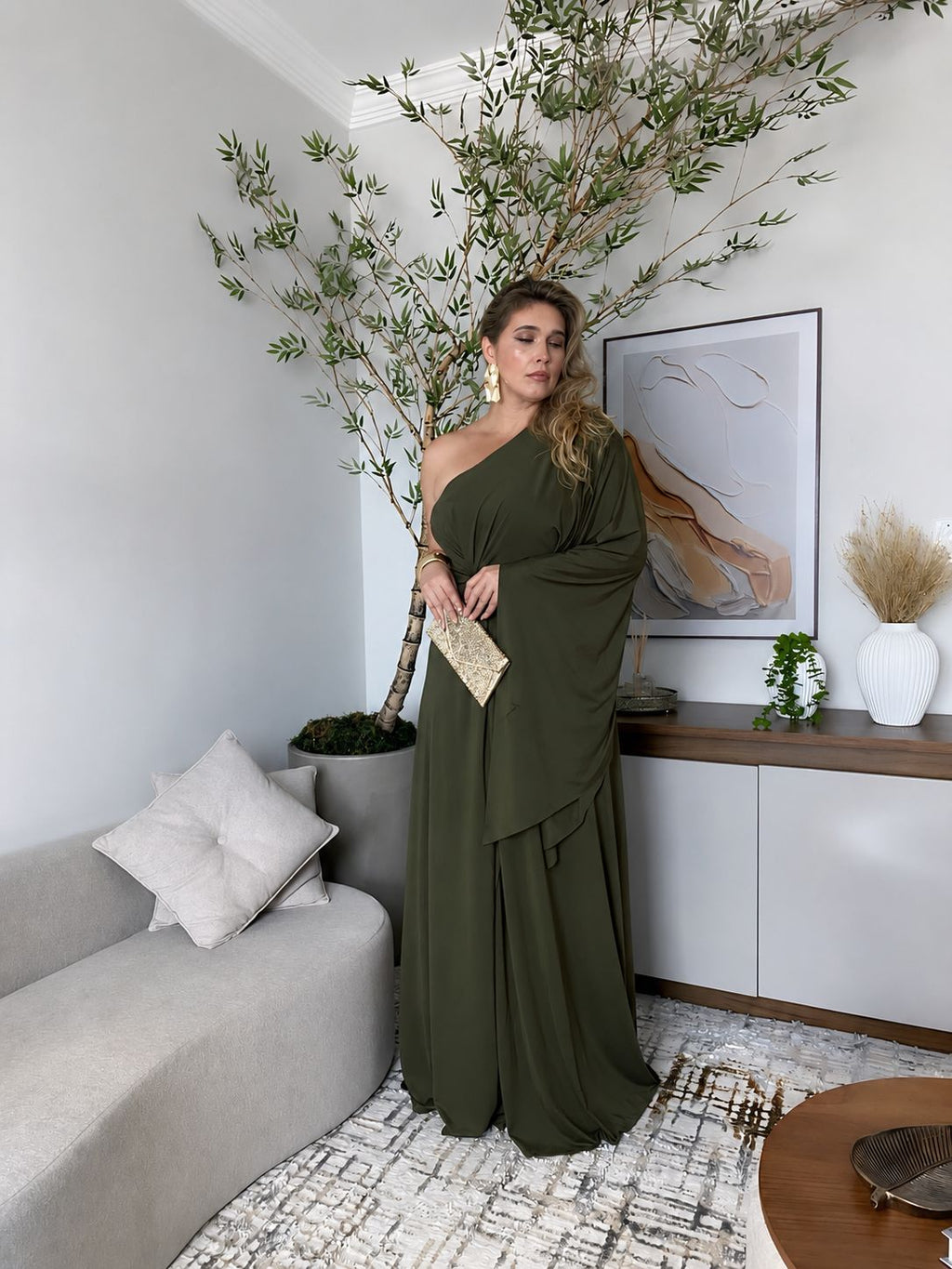 VESTIDO LONGO NULA MANGA LONGA NÓ
