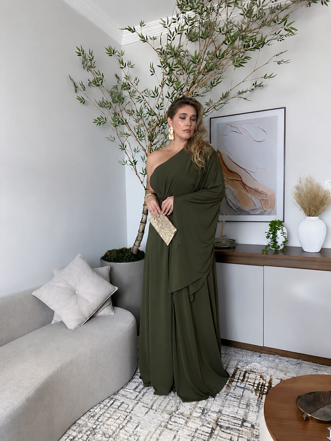 VESTIDO LONGO NULA MANGA LONGA NÓ