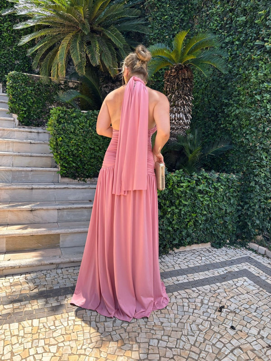 Vestido Longo Multiformas Grapeado