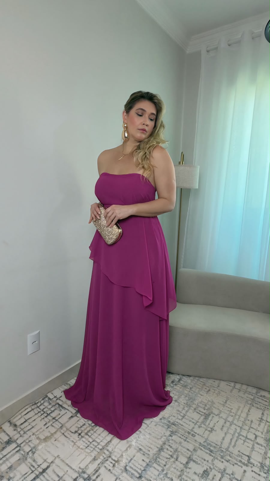 vestido longo tomara que caia