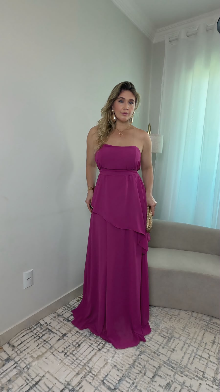 vestido longo tomara que caia