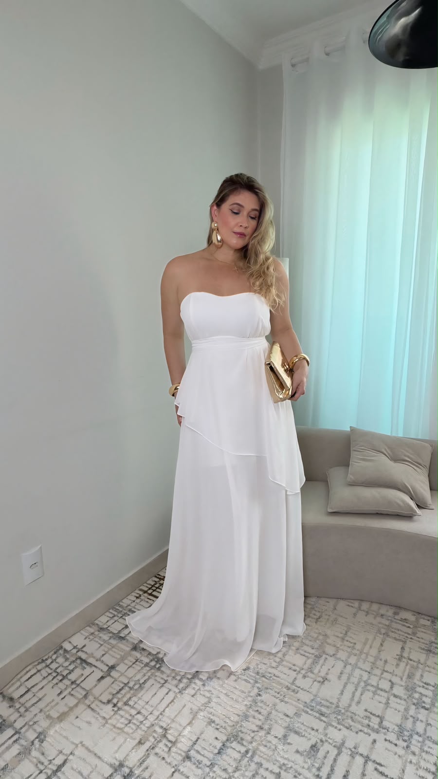 vestido longo tomara que caia