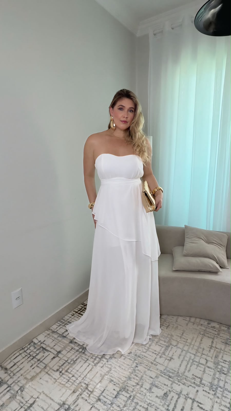 vestido longo tomara que caia