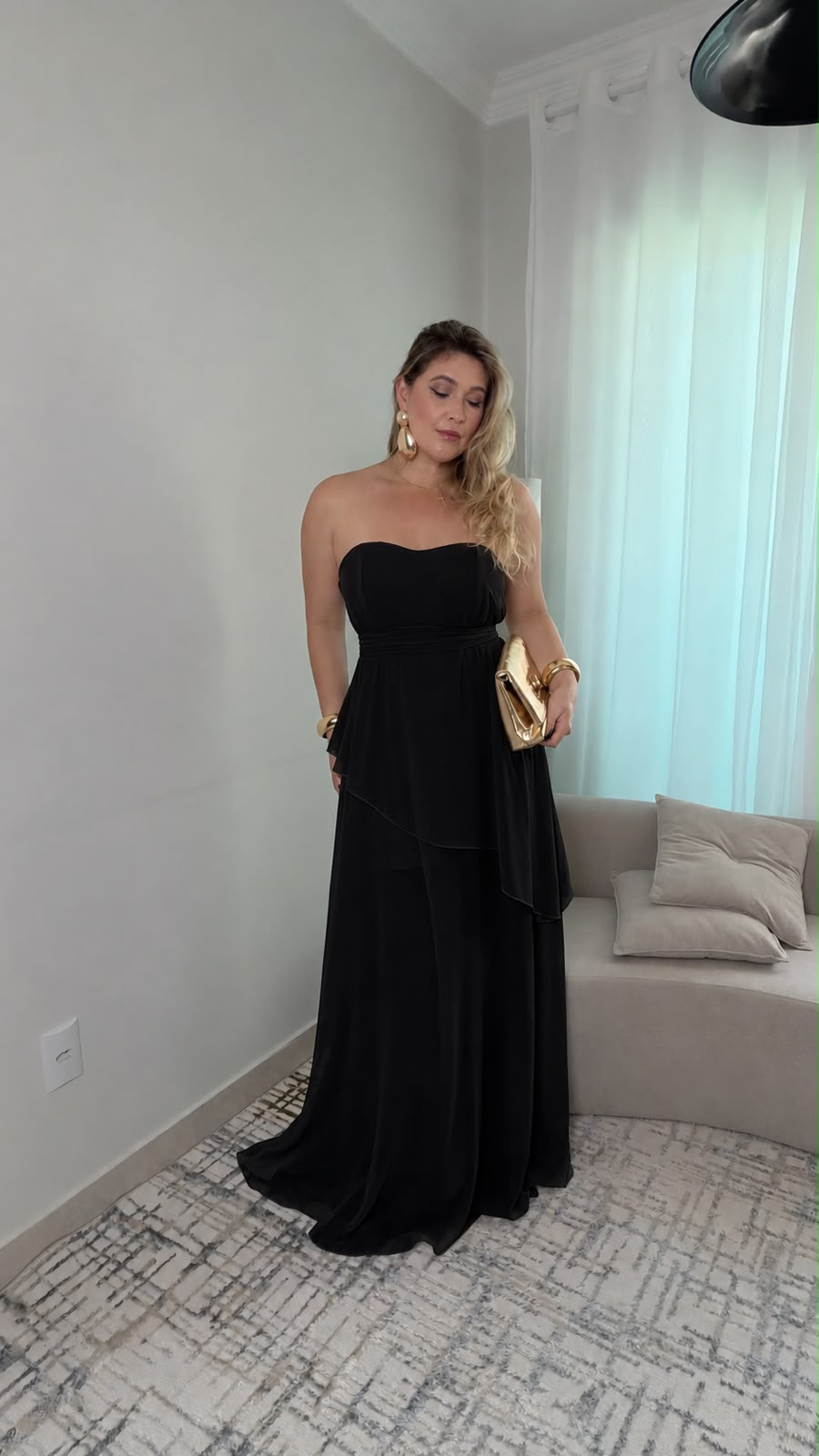 vestido longo tomara que caia